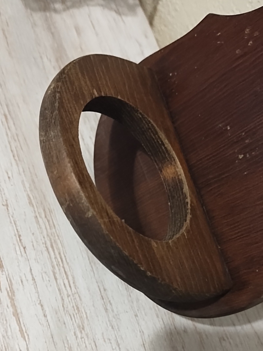 Wooden Violin-Shaped Wall Shelf Holder - Dark Brown - Picture 3 of 16